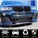 BMW X3 F25 X4 F26 M Sport 2014-2018 Front Bumper Lip Carbon Fiber