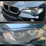 BMW X5 E70 2007-2013 Headlight Eyebrows Lamp Eyelids Carbon Fiber