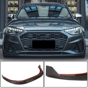 Audi S4 A4 Sline B9.5 Sedan Facelift 2020UP Front Bumper Lip Dry Carbon Fiber