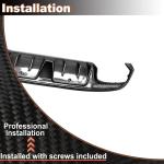 Carbon Fiber Rear Diffuser Compatible with Mercedes Benz C Class W205 C300 C350 C400 C63 AMG Sedan 2015-2021 Under Bumper Chin Diffuser Lip Splitter