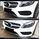 Mercedes Benz W205 C205 A205 Sport C43 Pre-facelift 2015-2019 Front Bumper Lip Carbon Fiber