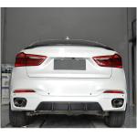 BMW X6 F16 M Sport 2015-2019 Rear Bumper Diffuser With Splitters Carbon Fiber