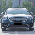 Mercedes Benz S Class W222 Sport Sedan 4-Door 2018-2022 Front Bumper Lip Carbon Fiber