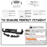 Real Carbon Fiber Rear Diffuser Lip for BMW 4 Series G22 Coupe 2021-2024 G23 Convertible M-Sport 2-Door Lower Bumper Lip Spoiler Body Kit