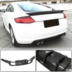 Carbon Fiber Rear Bumper Diffuser for Audi TT MK3 8S Base 2015-2019