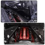 Gloss Black Engine Bay Panel Cover Compatible with Chevrolet Corvette C8 Coupe 2020-2023 ABS Engine Compartment Cover Kit Factory Outlet