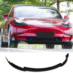 Gloss Black Front Bumper Lip Compatible with Tesla Model 3 Sedan 2016-2023 Fiberglass Chin Spoiler Lip Splitter Protector Air Dam Factory Outlet