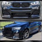 BMW X3 F25 X4 F26 M Sport 2014-2018 Front Bumper Lip Carbon Fiber