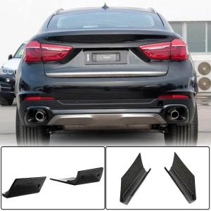 For BMW X6 F16 Base Carbon Fiber Rear Bumper Splitter Cupwing Winglets Vent Flaps