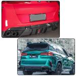 Real Carbon Fiber Rear Bumper Diffuser Compatible with BMW X6M F96 Sport Utility 4-Door 2019-2025 Lower Bumper Lip Diffuser Body Kit Factory Outlet