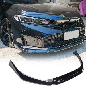 Gloss Black Front Lip Spoiler Compatible with Honda Accord 11th 2025UP PP Front Lip Splitter Air Dam Bumper Protection Spoiler Splitter 3PCS