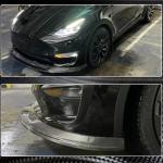 Tesla Model Y JC Style Carbon Fiber Front Lip Spoiler 2020–2021