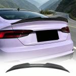 Carbon Look Trunk Spoiler for Audi A5 F5 Sportback 4-Door 2017-2024 | PSM-Style Rear Lip Wing ABS With Carbon Fiber Pattern Exterior Accessory Drill-Free Adhesive Mounting, Factory-Molded Fitment
