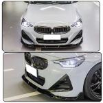 Gloss Black Front Lip Spoiler Compatible with BMW 2-Serie G42 220i 230i M240i Coupe M Sport Bumper 2021-2023 ABS Car Front Bumper Lip Body Kit Trim Protection