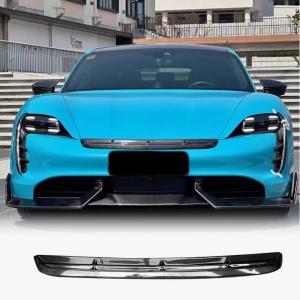 Porsche Taycan Turbo S 9J1 Sedan 2019-2024 Front Bumper Hood Bonnet Grill Cover Carbon Fiber