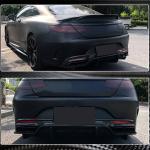 Mercedes Benz W205 C205 A205 C63 AMG 2015-2019 Rear Bumper Diffuser Carbon Fiber