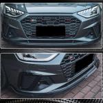 Audi S4 A4 Sline B9.5 Sedan Facelift 2020UP Front Bumper Lip Dry Carbon Fiber