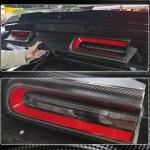 Dodge Challenger 2015-2022 Rear Taillight Lamp Cover Dry Carbon Fiber