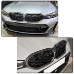 Real Carbon fiber Front Grill for BMW 3 Series G20 Sedan 320i 330iLCI 2023-2025 Front Hood Grill Grille Cover Front Bumper Kidney Grill CoverTrim Body Kit (With Camera Hole)