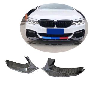 BMW 5 Series G30 G31 M Sport 2017-2020 Front Bumper Splitters Carbon Fiber