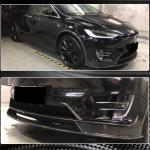 Tesla Model X 2016-2020 Front Bumper Lip Carbon Fiber