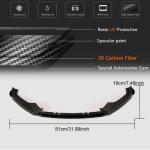 Audi TT RS 8S MK3 2016-2019 Front Bumper Lip Carbon Fiber