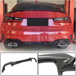 BMW 3 Series G20 320i 330i M Sport 2019-2021 Rear Bumper Diffuser Carbon Fiber