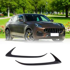 Carbon Fiber Headlight Eyelid Covers Compatible with Maserati Grecale Sport Utility 4-Door 2022-2023 Front Headlamp Eyebrows Eye Lid Decoration Cover Trim Factory Outlet