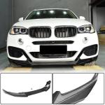 BMW X6 F16 M Sport 2015-2019 Front Bumper Lip Carbon Fiber