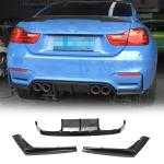 BMW F80 M3 F82 F83 M4 2015-2019 Rear Bumper Diffuser Glossy Black ABS
