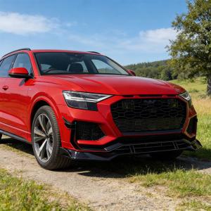 2019–2022 Audi Q8 3-Piece Gloss Black ABS Front Bumper Lip