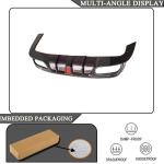 W205 Carbon Fiber Rear Diffuser Compatible with Mercedes Benz C Class W205 C300 C350 C400 C43 C63 AMG Sedan 2015-2021Under Bumper Chin Diffuser Lip Splitter with Light