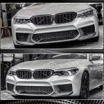 BMW 5 Series F90 M5 Pre-LCI 2018-2020 Front Bumper Splitters Carbon Fiber
