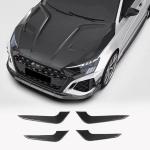 2022–2024 Audi RS3 8Y Sedan & Sportback 4-Piece Dry Carbon Fiber Front Bumper Canards