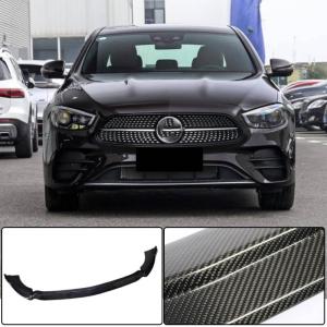Mercedes Benz E Class W213 E350 E450 Sport Facelift 2021UP Front Bumper Lip Carbon Fiber