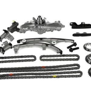 Engine Timing Chain Kit Water Pump Fits for Ford Flex Taurus Edge 2007-2010 3.5L,MKX MKS MKT MKZ 07-10 3.5L for Mazda CX-9 08-11 3.7L Replacement Time Part Sets