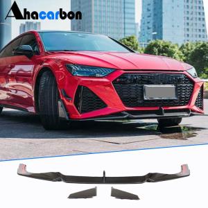 Audi RS7 C8 Sportback 2020-2022 Front Bumper Lip Chin Dry Carbon Fiber