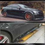 Mercedes Benz W204 C63 AMG 2008-2014 Side Skirts Carbon Fiber