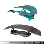 Carbon Fiber Trunk Spoiler Compatible with Lamborghini Huracan LP580 LP610 Coupe 2014-2018 Racing Rear Boot Wing Spoiler