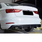 Audi A3 8V Base Sedan Pre-facelift 2014-2016 Rear Bumper Diffuser Carbon Fiber