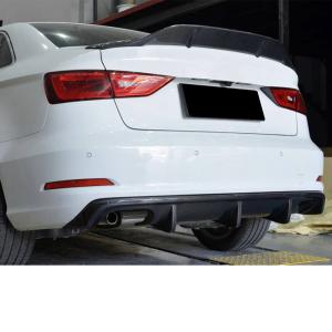 Audi A3 8V Base Sedan Pre-facelift 2014-2016 Rear Bumper Diffuser Carbon Fiber