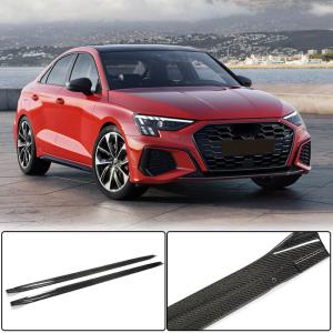 2021–2024 Audi S3 8Y Sedan Carbon Fiber Side Skirt Extensions