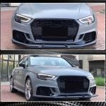 Audi RS3 8V.5 Sedan Facelift 2017-2019 Front Bumper Lip Carbon Fiber