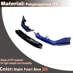 Front Bumper Lip Splitter for Honda Accord 2021-2022 Night Pearl Blue | Lower Chin Lip Front Bumper Spoiler Splitter Protector 3pcs