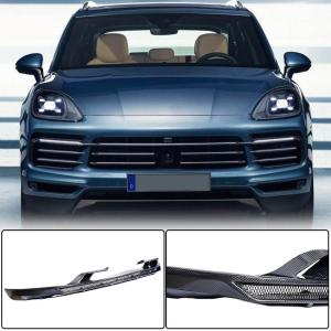 Porsche Cayenne 2018-2021 Front Bumper Lip Carbon Fiber