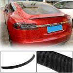 Tesla Model S 2012-2024 Carbon Fiber Rear Trunk Spoiler Boot Wing Lip