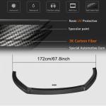 Audi S3 A3 8.5V Sline Sedan Facelift 2017-2020 Front Bumper Lip Carbon Fiber
