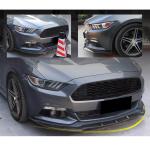 Ford Mustang 2015-2017 Carbon Fiber Pattern Front Bumper Lip ABS 3PCS
