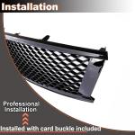 MCARCAR KITGloss Black Front Hood Grill Grille Cover Compatible with Infiniti G37 2008-2013 Coupe 2Door Replacement Conversion Front Kidney Grille