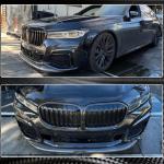 BMW 7 Series G11 745e 750i M Sport M760Li LCI 2019-2022 Front Bumper Lip Carbon Fiber